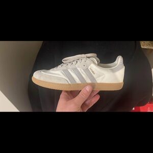 Adidas Samba White and Gray Sneakers